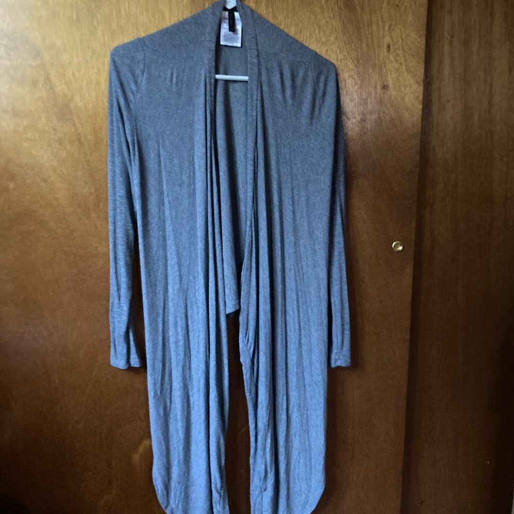 BCBGMAXAZRIA sweater with long draped sides